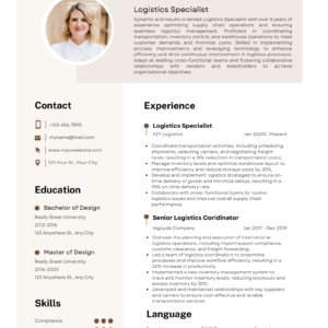 Resume Template Single (Canva) YJ0001-2