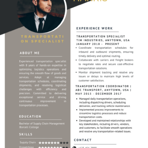Resume Template Single Y0002-2