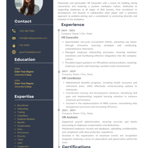 Resume Template Single Canva Y0002-0