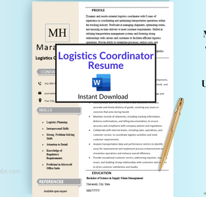 Logistics Coordinator Resume Template